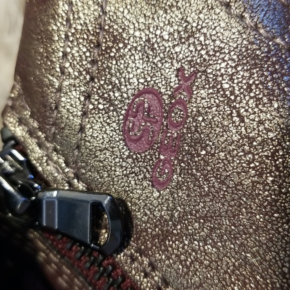 Geox Bloomie 3 sneaker plum metallic shoes with ribbon laces - Picture 8 of 10